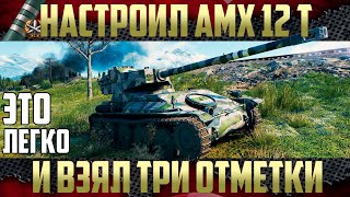 AMX 12 t - Настроить ЛТ правильно, чтобы взять три отметки | Живое видео