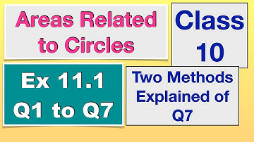 Ex 11.1 Q1 to Q7 Areas Related To Circles Class 10 NCERT CBSE PSEB Maths