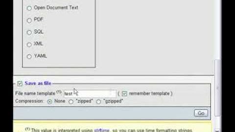 Exporting MySQL Database Table to Excel using export wizerd