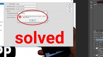 Photoshop - An integer between 96 and 8 is required. closest value inserted Solved