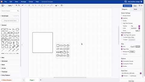 Create a new shape with a connector in draw.io for Confluence