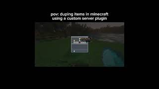 pov: duping items in minecraft using a custom server plugin