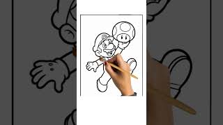 mario coloring page  #art #drawing #artforallages #braintest #funny #coloringpages #coloringbook