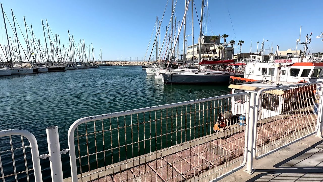 Walking In Ashdod City Beach Israel Nature
