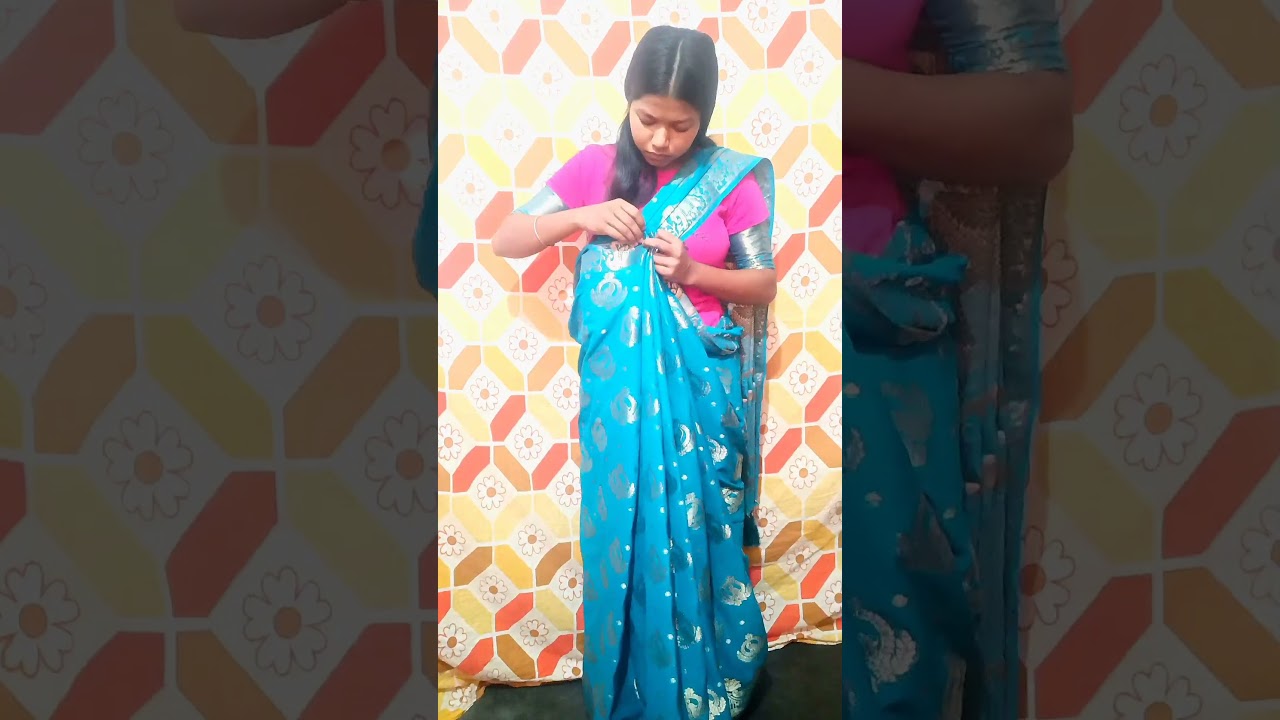 Unique Saree Draping tutorial for Wedding as guest | Hand-Free Slim Look | Heavy Saree Styling