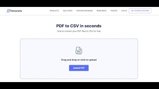 Convert PDF to CSV online