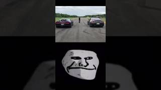 GT-R R35 vs Bugatti Chiron #nissangtr#gtr#gtrr35#r35#jdm#bugatti#bugattichiron#edm#trollface#shorts