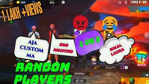Random player Call me Noob and I challange for Room 1 VS 3 Garena Free fire choubey gaming
