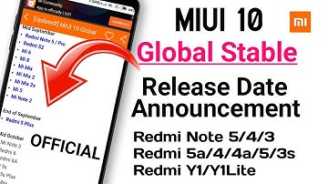 MIUI 10 STABLE UPDATE FOR Redmi 4a/5a/5/4/3s/note4/5 and more