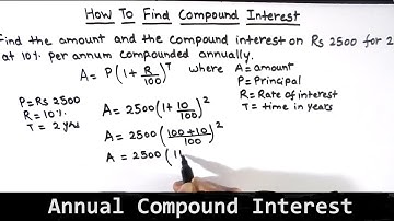 How to find compound interest / How to calculate annual compound interest using formula
