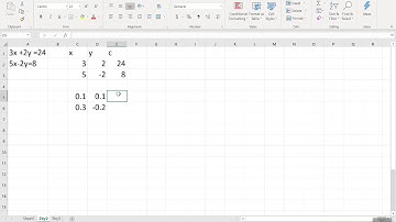 Solving systems of linear equations with excel