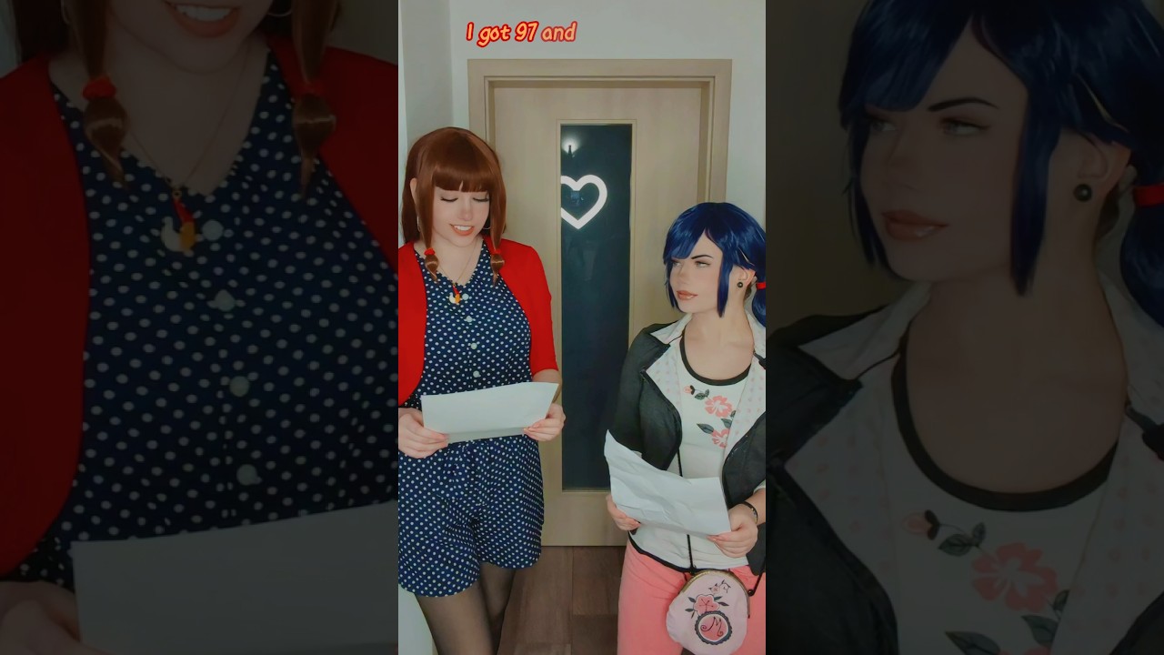 I got 97 and I didn't even study | Lila & Marinette@nikkihatsunecosplay#cosplay #miraculous #shorts