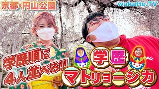 花見会場に潜入！京都･円山公園で学歴マトリョーシカ！【wakatte TV】#702