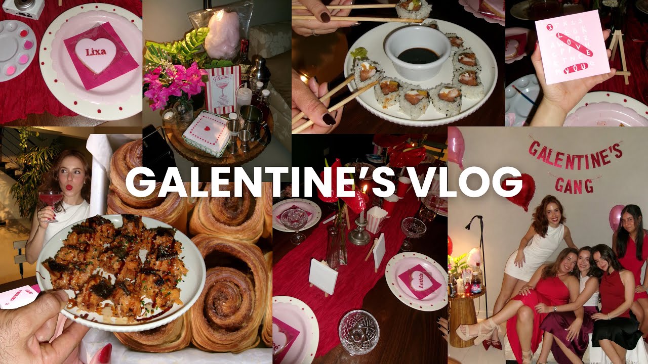 hosting galentine’s vlog♥️ 