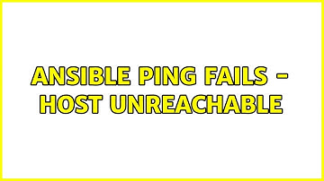 Ansible ping fails - host unreachable