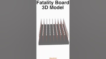 Fatality Board from Mortal Kombat 3D Model #shorts