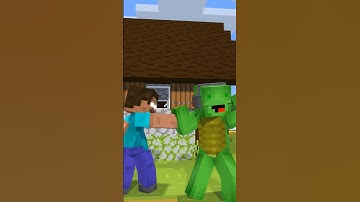 Mikey Dodges Herobrine Punch #minecraft #herobrine #minecraftshorts