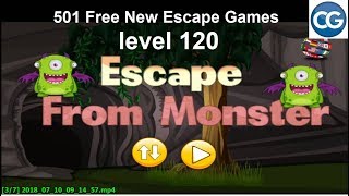 [Walkthrough] 501 Free New Escape Games level 120 - Escape from monster - Complete Game screenshot 1