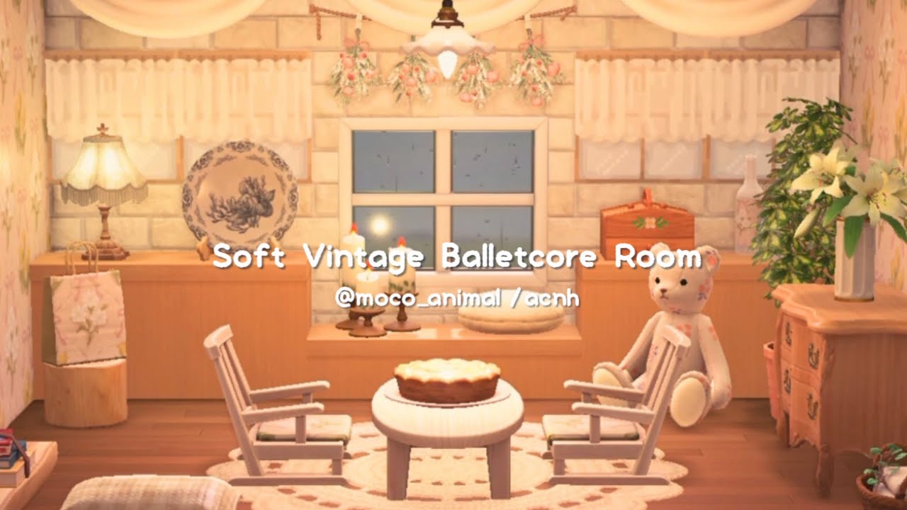 【あつ森】ヴィンテージ×ナチュラル🪴｜バレエコア｜Cozy Vintage Natural Interior｜acnh ｜あつ森｜Speed Build 