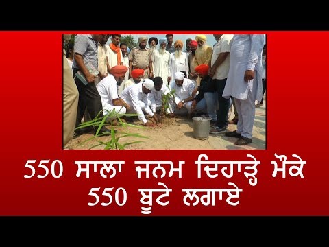 550 ਸਾਲਾ ਪ੍ਰਕਾਸ਼ ਦਿਹਾੜ੍ਹੇ ਦੇ ਚਲਦੇ ਲਗਾਏ 550 ਬੂਟੇ