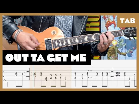Guns N' Roses - Out Ta Get Me - Guitar Tab | 12 Step Down | Lesson | Cover | Tutorial