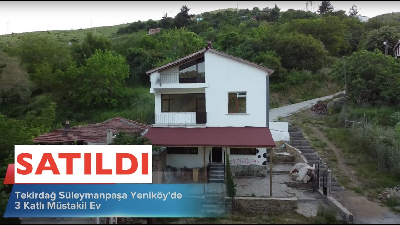 Tekirdağ Süleymanpaşa Yeniköy'de Doğa ve Deniz Manzaralı Satılık  Bahçeli Müstakil 3 Katlı Ev