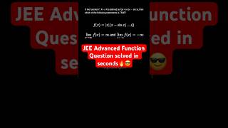 JEE Advanced Functions Question solved in seconds🔥 Best IITJEE Maths Problems #shorts