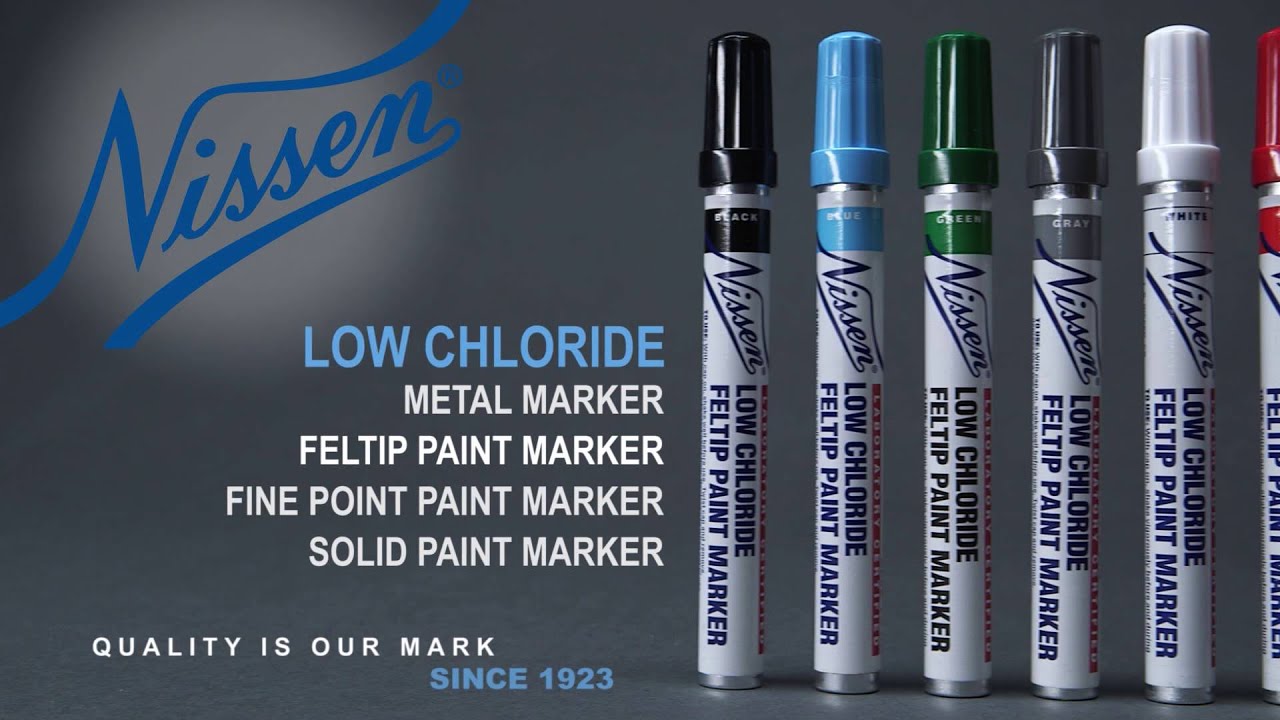 Low Chloride Metal Paint Markers Nissen Markers YouTube