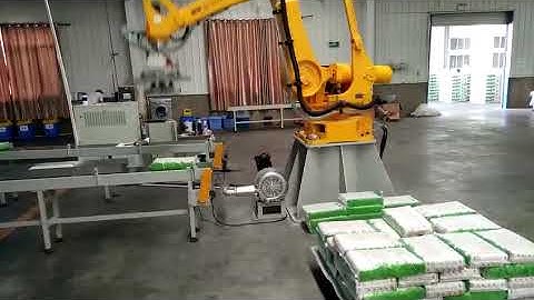 Rice palletizing in agriculture industry