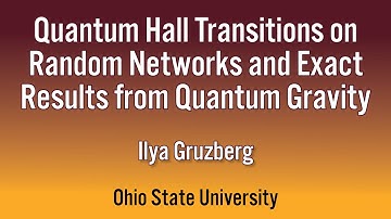 CM Seminar - 9/24/25 - Ilya Gruzberg - Ohio State University