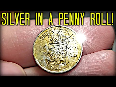 SILVER IN A PENNY ROLL!!! - (COIN ROLL HUNTING!)