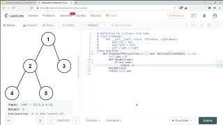 543 Diameter of Binary Tree with DFS | Tamil | Easy Problem | Leetcode | தமிழ் #leetcode