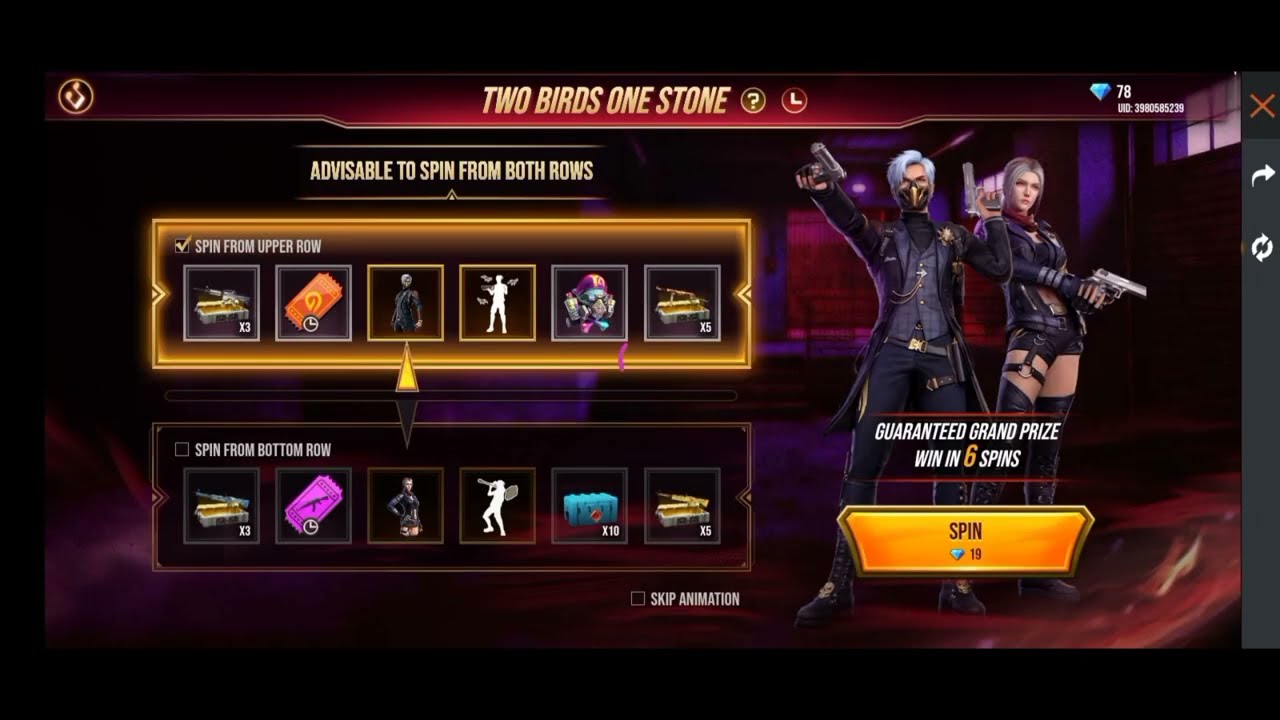 (TWO BIRDS ONE STONE) 1 Spin trick  💯💯 % working.....😃😃😃😯😯😯😲😲😲😲🥰