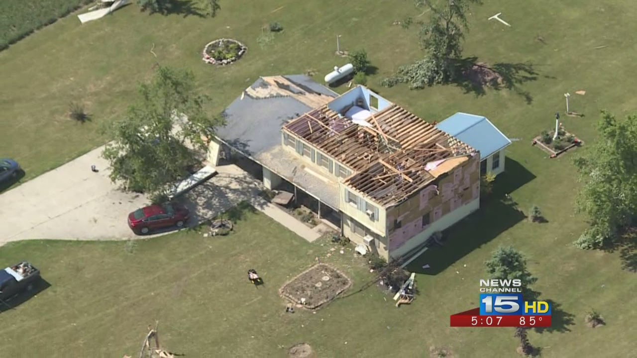 Aerial View of Tornado Damage #1 - YouTube