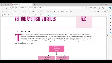 Variable Overhead & Fixed Overhead Variance | Management Accountin