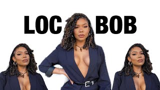 Faux Loc Bob with Natural Highlights