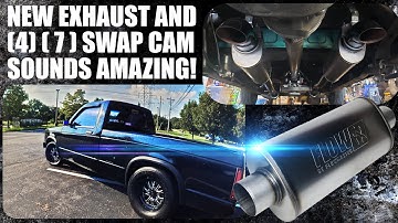 400 SBC new exhaust and 4 7 swap solid cam sounds amazing! The S10 is finally ripping to 7000 RPM