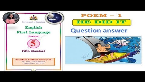poem 1 he did it question answer