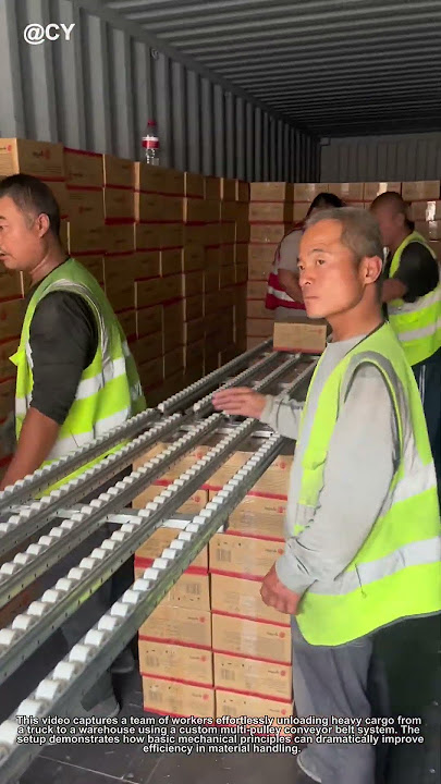 'Genius Multi-Pulley Conveyor Belt System for Fast Unloading | Warehouse Hack'