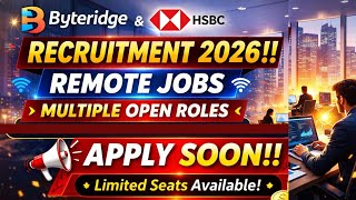 🔥 बाइटरिज और एचएसबीसी में भर्ती 2026 | रिमोट जॉब्स | अनेक रिक्त पद | जल्द आवेदन करें!! screenshot 4