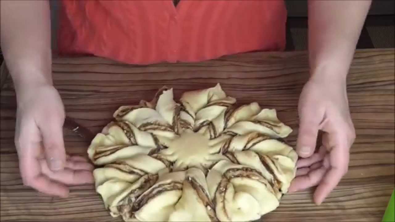 Kwiatek z nutella z ciasta drozdzowego/ Kasia gotuje po slasku