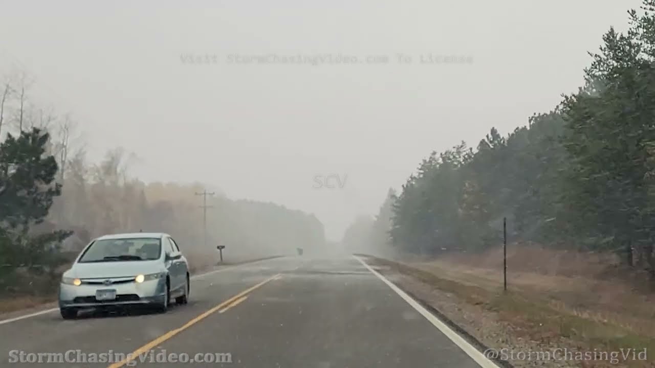 Winter is back in Minnesota, Nevis, MN Snow Flurries - 10/13/2022