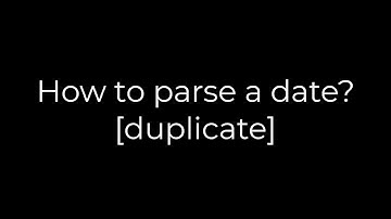 Java :How to parse a date? [duplicate](5solution)