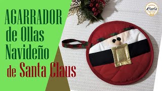 AGARRADOR DE OLLAS NAVIDEÑO CON FORMA DE SANTA CLAUS 🎅