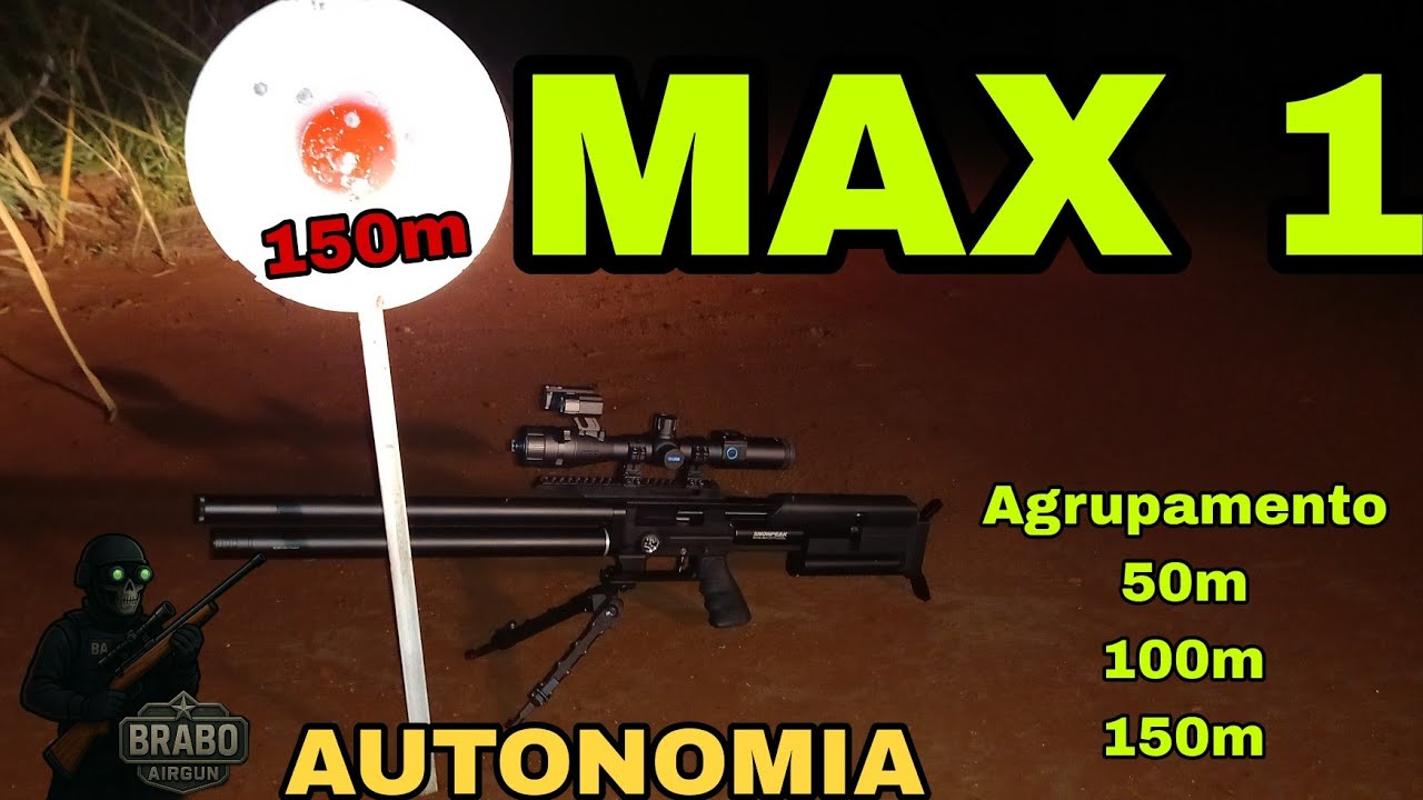 ARTEMIS MAX 1 com PARD DS37 / AGRUPAMENTO MAX 1 50M, 100M, 150M E AUTONOMIA MAX 1🔥 #braboairgun