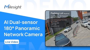 Milesight AI Dual-sensor 180° Panoramic Network Camera - live Video at Daytime