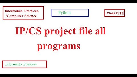 IP project file all program