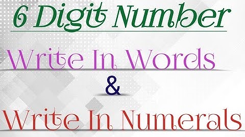 Maths for class 4 || six digit number || write in words || write in numerals || Numbers & Numeration