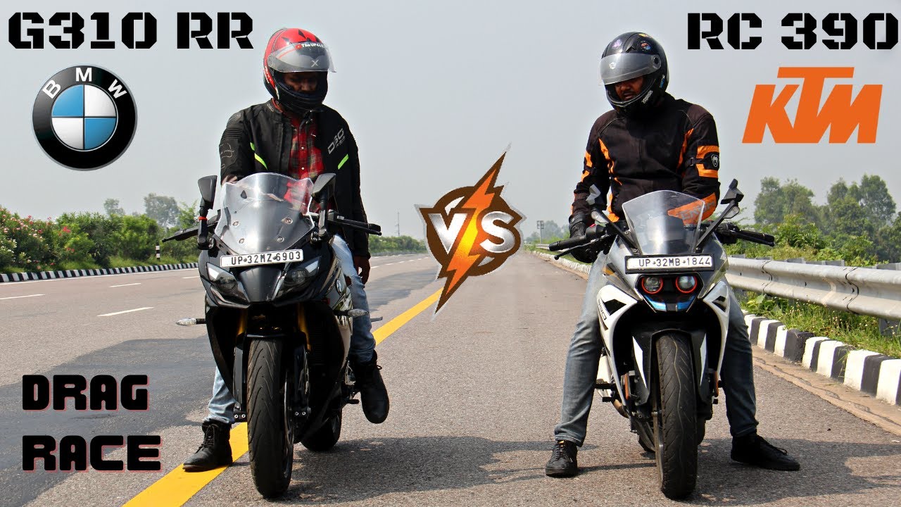 BMW G310RR vs KTM RC390 Drag Race