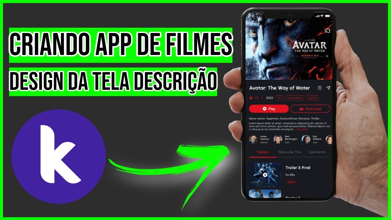 Criar App de Filmes e Séries Design Tela de Filmes 